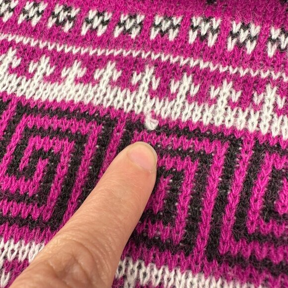 Vintage Sweater Pull Over 1960s Rovi Sportswear USA Purple Greek Key Acrylic - Picture 5 of 6